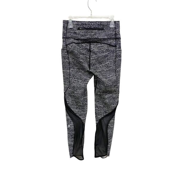 Lululemon Pace Perfect 7/8 Tight Pants Sz 6 Black White Sculpt High Rise Legging - Picture 3 of 14